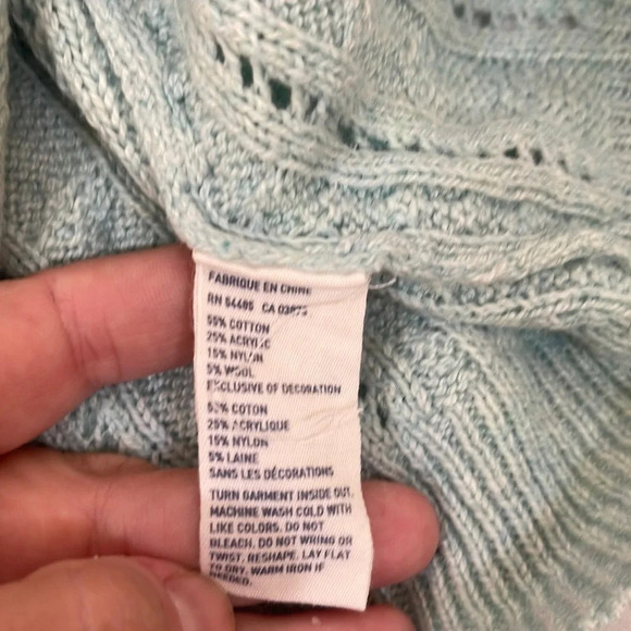 Women’s light turquoise colored sweater M - Picture 6 of 6